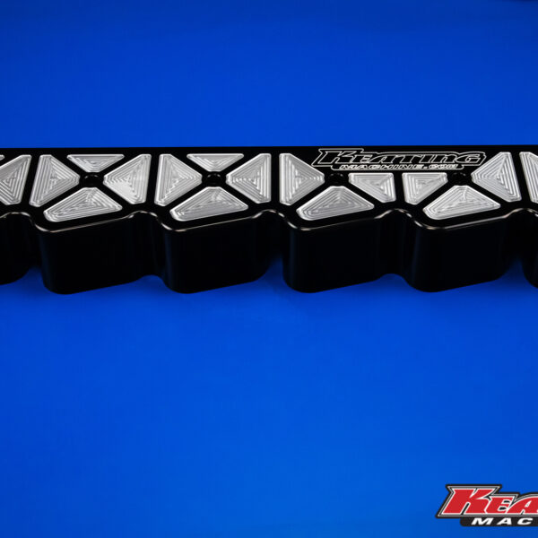 12 Valve Billet Valve Cover fits Cummins Notched for Stock Lines Black Anodized Pocketed