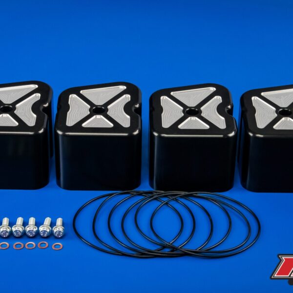 12 Valve Billet Individual Valve Covers fits Cummins Black Pocketed